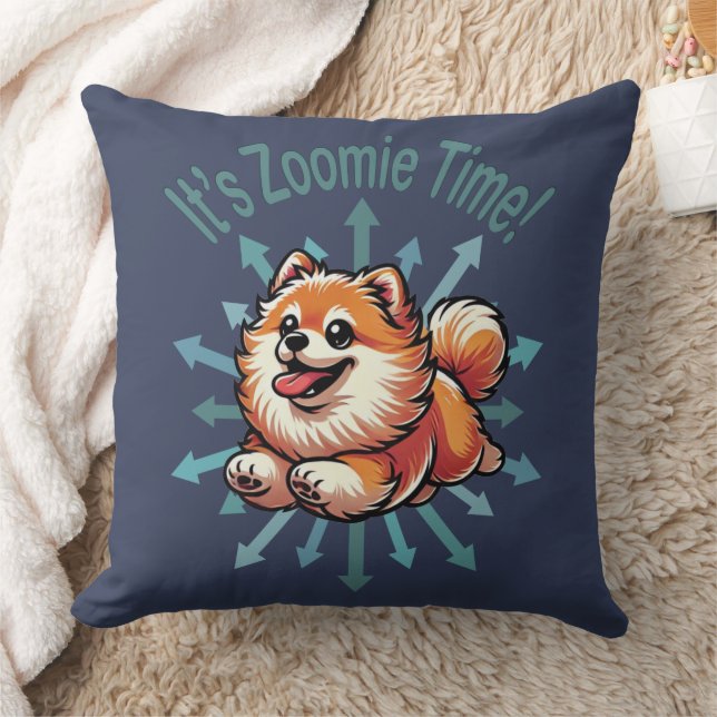 Cojín Decorativo Es Zoomie Time Pomeranian (Manta)