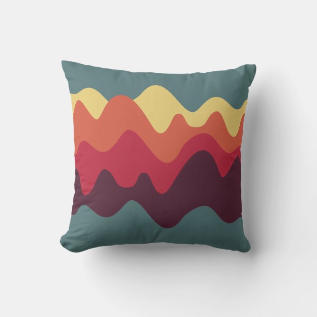 Cojín Decorativo Esbozo de sonido 03 (Anverso)