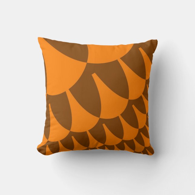 Cojín Decorativo Escalas Brown y Naranja (Anverso)