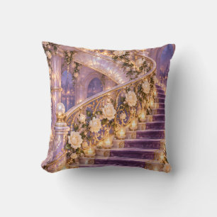 Cojín Decorativo Escalera floral iluminada con velas Violet Pearl
