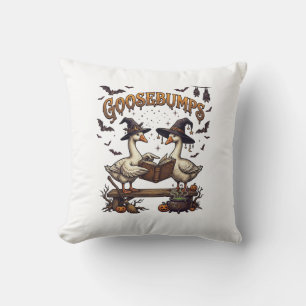 Cojín Decorativo Escalofríos Halloween Gansos Brujas Sombreros Libr