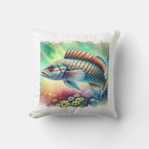 Cojín Decorativo Escamudo fish painting 201024AREF128 - Watercolor