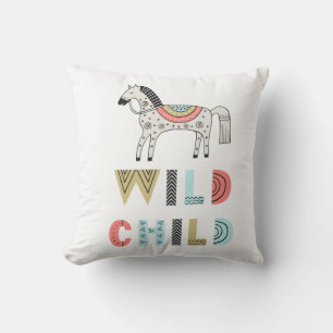 Cojín Decorativo Escandia infantil salvaje bebé de caballos