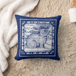 Cojín Decorativo Escandinavia Blue Rabbit Winter Snow Dedham Tile