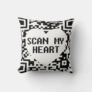Cojín Decorativo Escanea mi corazón    