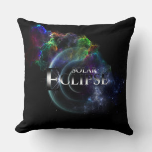 Cojín Decorativo Escapada de arte fractal de eclipse solar