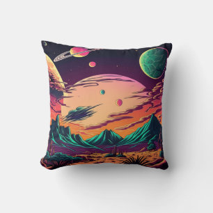 Cojín Decorativo Escapado Surrealista de la Luna