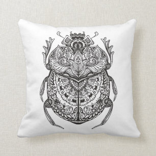 Cojín Decorativo Escarabajo africano Zendoodle