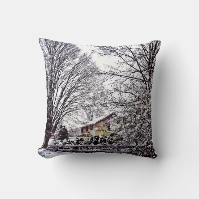 Cojín Decorativo Escena de invierno (Anverso)
