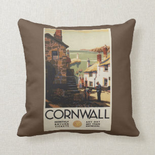 Cojín Decorativo Escena de la calle con dos hombres que trabajan el