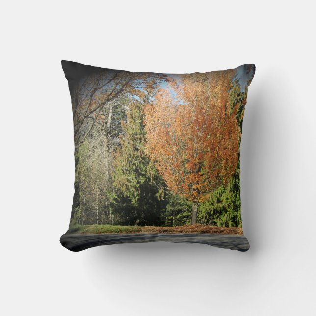 Cojín Decorativo Escena de la naturaleza de otoño (Anverso)