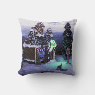 Cojín Decorativo Escena de nieve de invierno mágico 2020