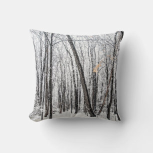 Cojín Decorativo Escena de nieve en Woodland Michigan