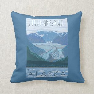 Cojín Decorativo Escena del glaciar - Juneau, Alaska