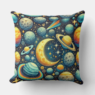 Cojín Decorativo Escena espacial caprichosa