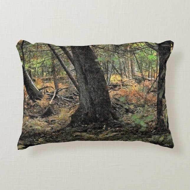 Cojín Decorativo Escena forestal de otoño (Anverso)