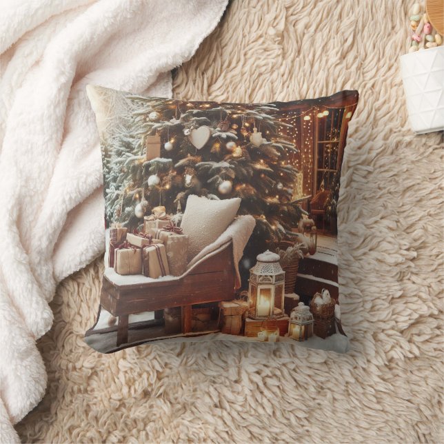 Cojín Decorativo Escena navideña vintage (Manta)