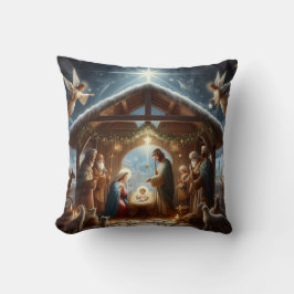 Cojín Decorativo Escena tradicional de la natividad