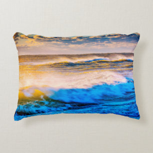 Cojín Decorativo Escenario costero al amanecer