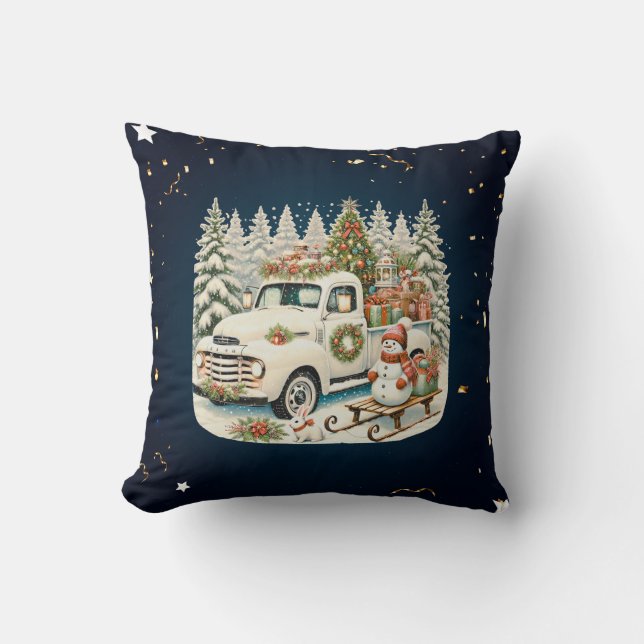 Cojín Decorativo Escenario único de Navidad (Anverso)