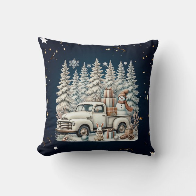 Cojín Decorativo Escenario único de Navidad (Anverso)