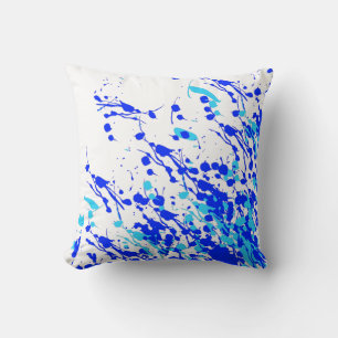 Cojín Decorativo Escenas de pintura azul
