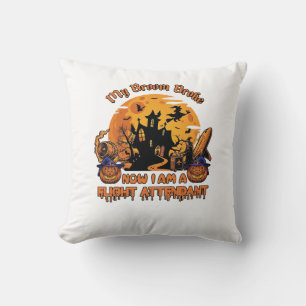 Cojín Decorativo Escoba Rota Ahora Soy Azafata Halloween_1