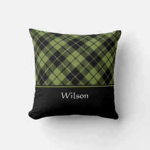Cojín Decorativo Escocia verde Tartán Plaid personalizado