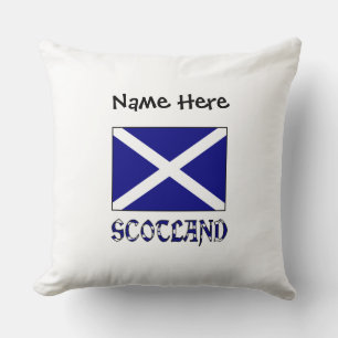 Cojín Decorativo Escocia y Bandera Escocesa Personalizada