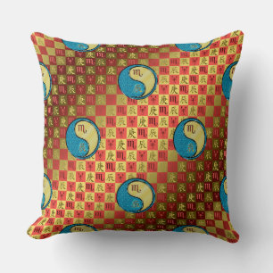 Cojín Decorativo Escorpio & Dragón de Metal