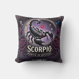 Cojín decorativo Escorpio "Poder en el Misterio"