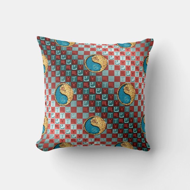 Cojín Decorativo Escorpio y Serpiente de Fuego (Anverso)
