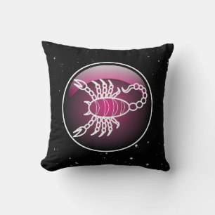 Cojín Decorativo Escorpio zodiaco morado