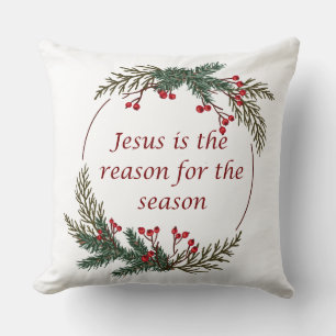 Cojín Decorativo Escritura cristiana de Navidad