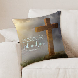 Cojín Decorativo Escritura cruzada de madera