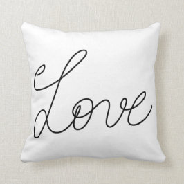 Cojín Decorativo Escritura moderna de la caligrafía del amor