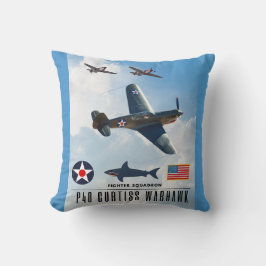 COJÍN DECORATIVO ESCUADRÓN DE CAZAS P-40 CURTISS WARHAWK
