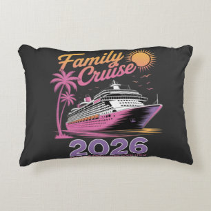 Cojín Decorativo Escuadrón de crucero familiar viaje coincidente va