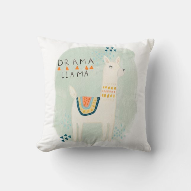 Cojín Decorativo Escuadrón de Llama - Drama Llama (Anverso)