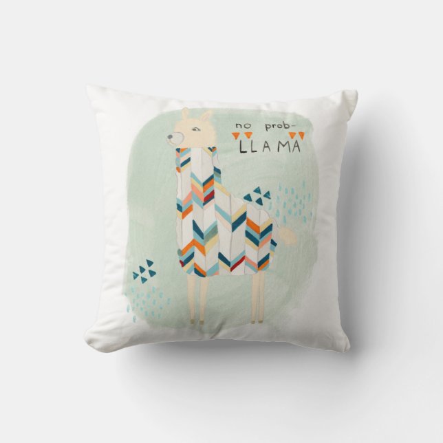 Cojín Decorativo Escuadrón de Llama - Sin Prob-llama (Anverso)