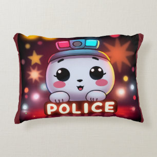 Cojín Decorativo Escuadrón de Policía Adorable – Diseño de Patrulla