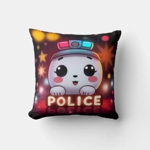 Cojín Decorativo Escuadrón de Policía Adorable – Diseño de Patrulla