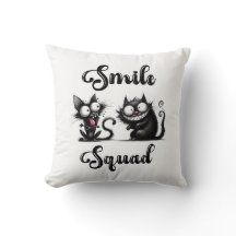 Escuadrón sonriente con diseño de gatos divertidos