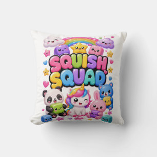 Cojín Decorativo Escuadrón Squish Brillante Panda Arcoíris Unicorni