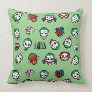 Cojín Decorativo Escuadrón suicida   Patrón de Emoji de Joker