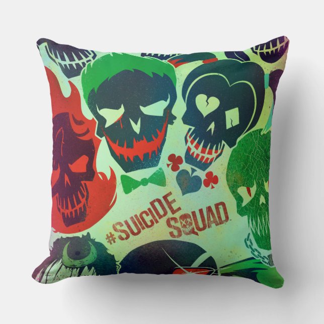 Cojín Decorativo Escuadrón suicida | Pérdida de grupo (Anverso)