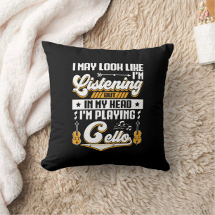 Cojín Decorativo Escuchando divertida en mi cabeza estoy jugando a 