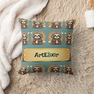 Cojín Decorativo Escuchar la música con eslóganes