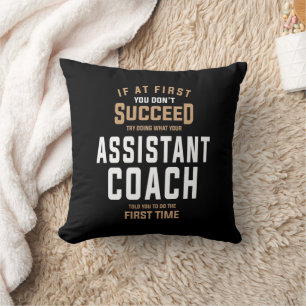 Cojín Decorativo Escuche a su entrenador asistente