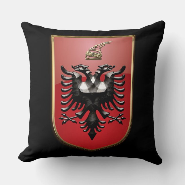 Cojín Decorativo Escudo de armas de Albania (Anverso)